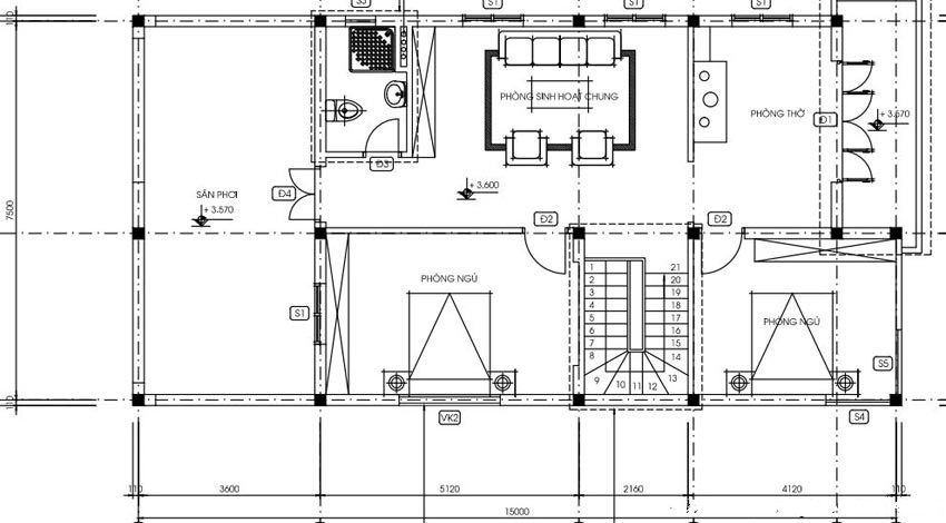 ban ve thiet ke nha pho 7,5x15m dep tang 2