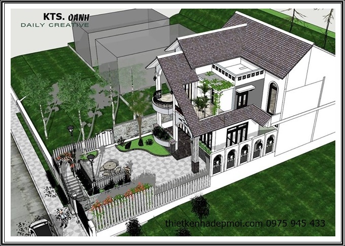 biet thu mini 2 tang chu l dep