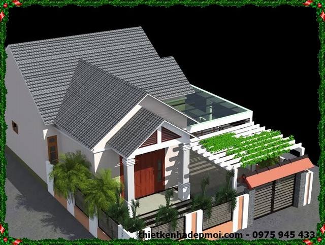 thiet ke biet thu san vuon 150m2 dep